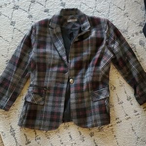 Olivia moon plaid blazer